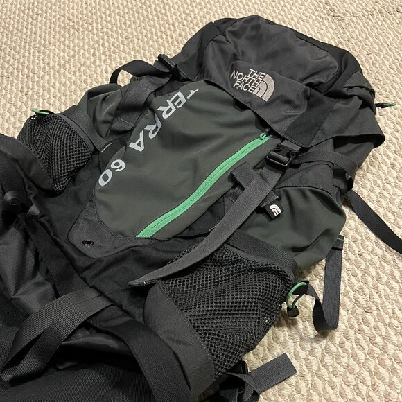 The North Face Terra 60 Backpack in Grey and Green - Picture 1 of 9